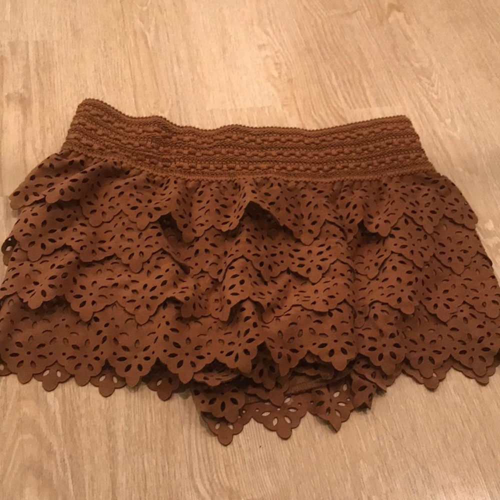 Ruffle boho shorts